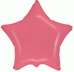 FM 18" звезда Коралловый, Макарус без рисунка фольгированный шар