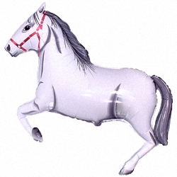 FM фигура большая 901625 Лошадь Фольга белая