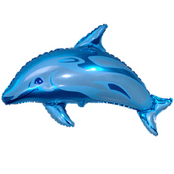 FM фигура большая 901546 Дельфин 22/37* голубой Фольга