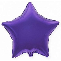 FM 18" звезда Фиолетовая без рисунка фольгированный шар