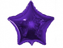 FM 32" звезда Фиолетовая без рисунка фольгированный шар