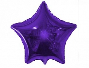 FM 32" звезда Фиолетовая без рисунка фольгированный шар