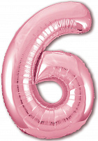 Agura Цифра 6 Slim Розовый Фламинго 755402 Фольга в упаковке
